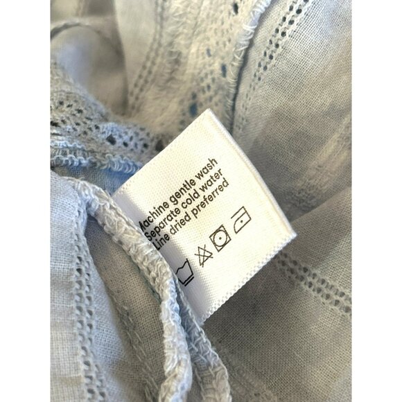 Erica Wilson Nantucket Women's Ruffled Elbow Sleeve Blouse Size Small Bohemian - Picture 7 of 7